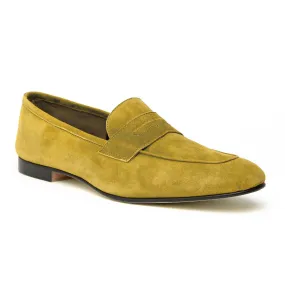 16-100-MUS TASCA Italian Sueded Kid Loafer Mustard