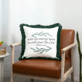 As For Me & My House Prayer Pocket Pillow Cover