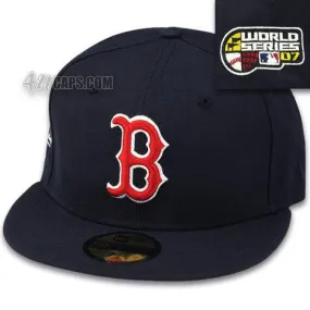 BOSTON RED SOX 2007 WORLD SERIES NEW ERA 59FIFTY FITTED (GREY BRIM)