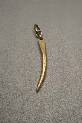 BRONZE LONG HORN PENDANT