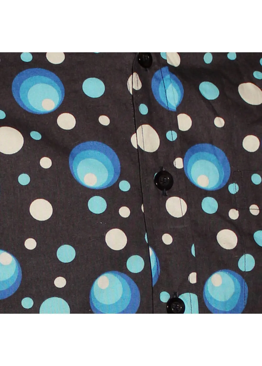 Chenaski Men's Dots &amp; Spots 70's Shirt Navy