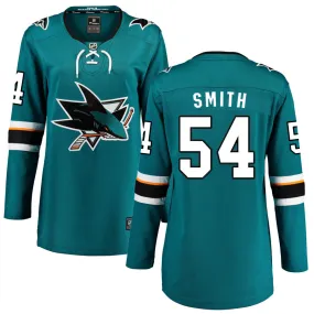 Givani Smith San Jose Sharks Fanatics Branded Women's 2021/22 Home Breakaway Jersey - Teal