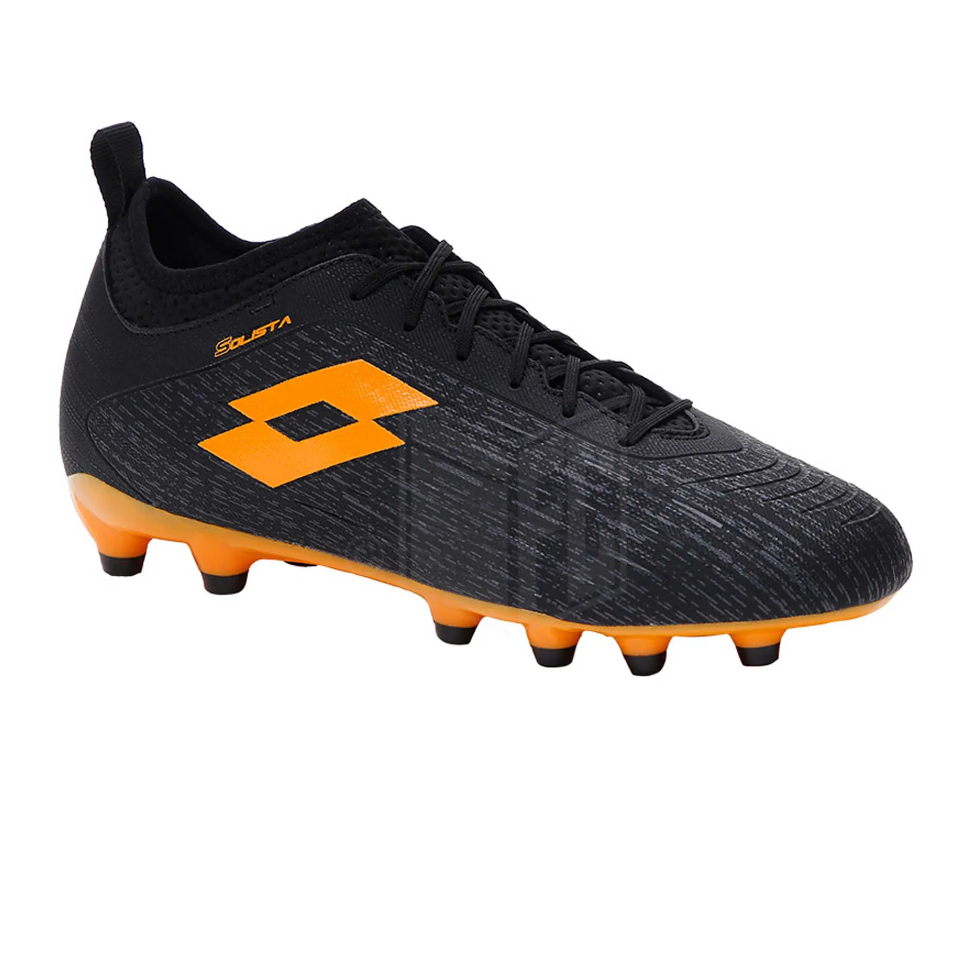 Lotto Solista 700 IV FG Jnr Football Boots (Black/Orange)