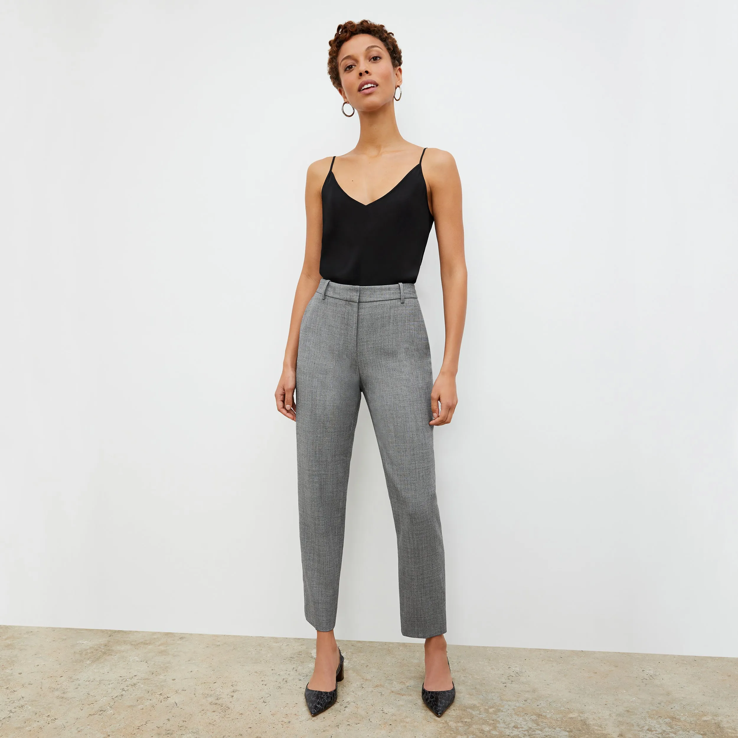 Mejia Pant - Sharkskin :: Black / White