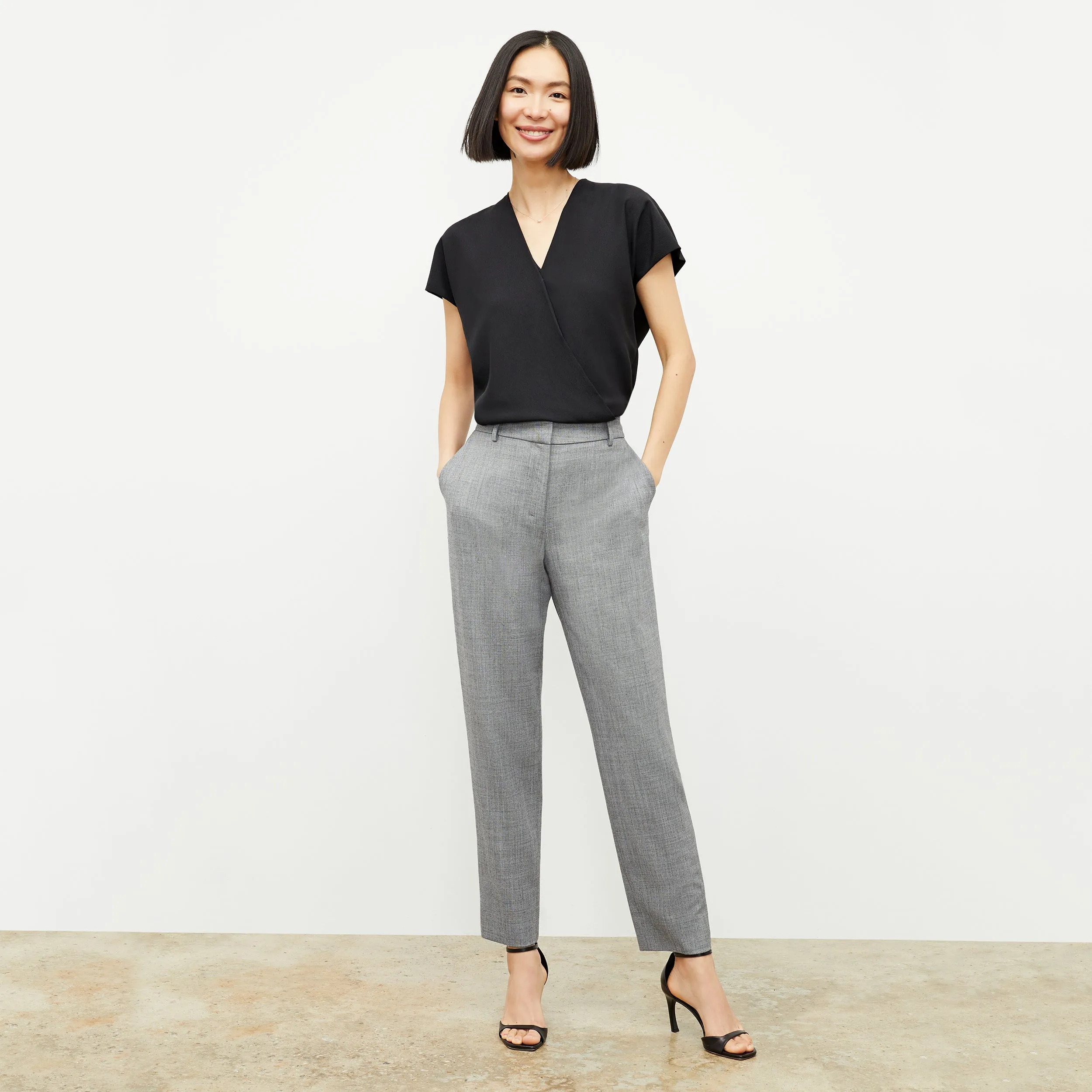 Mejia Pant - Sharkskin :: Black / White