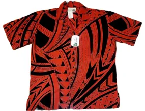 Men’s Tribal Red Aloha Shirt