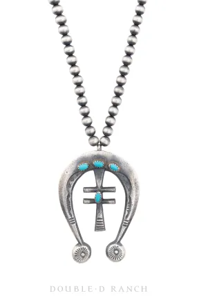 Necklace, Naja, Turquoise, Dragonfly Cross, Hallmark, Contemporary, 3030