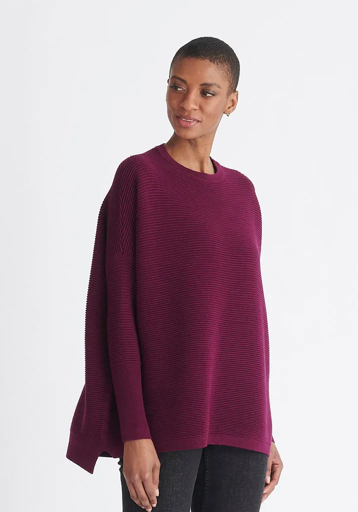 Paisie Cape Jumper in Plum