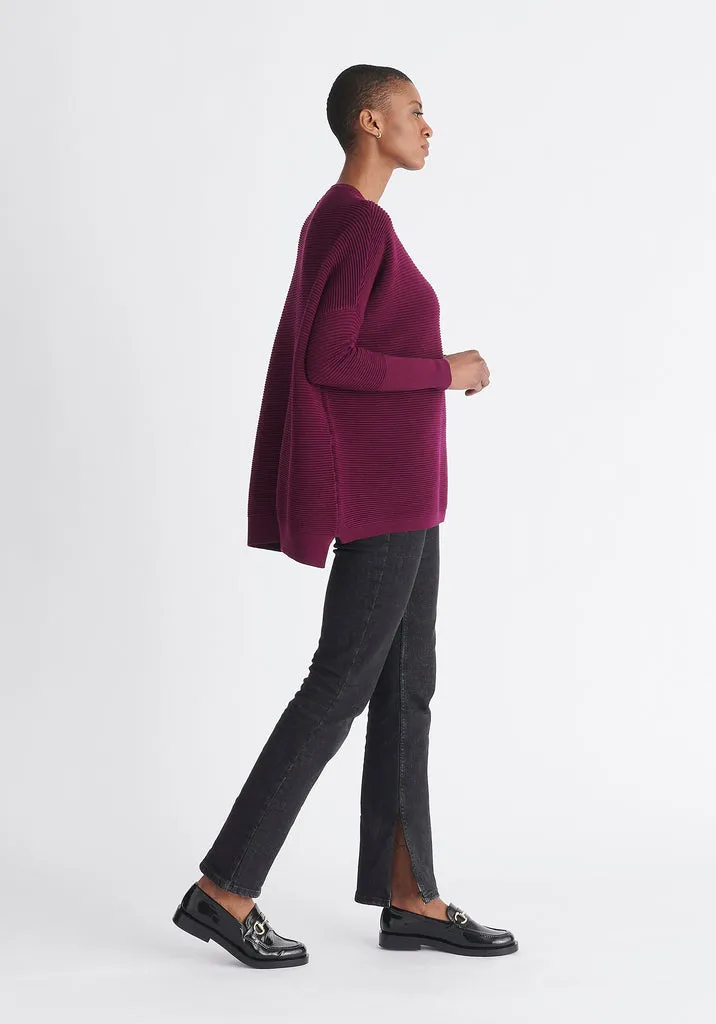 Paisie Cape Jumper in Plum