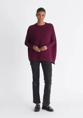 Paisie Cape Jumper in Plum