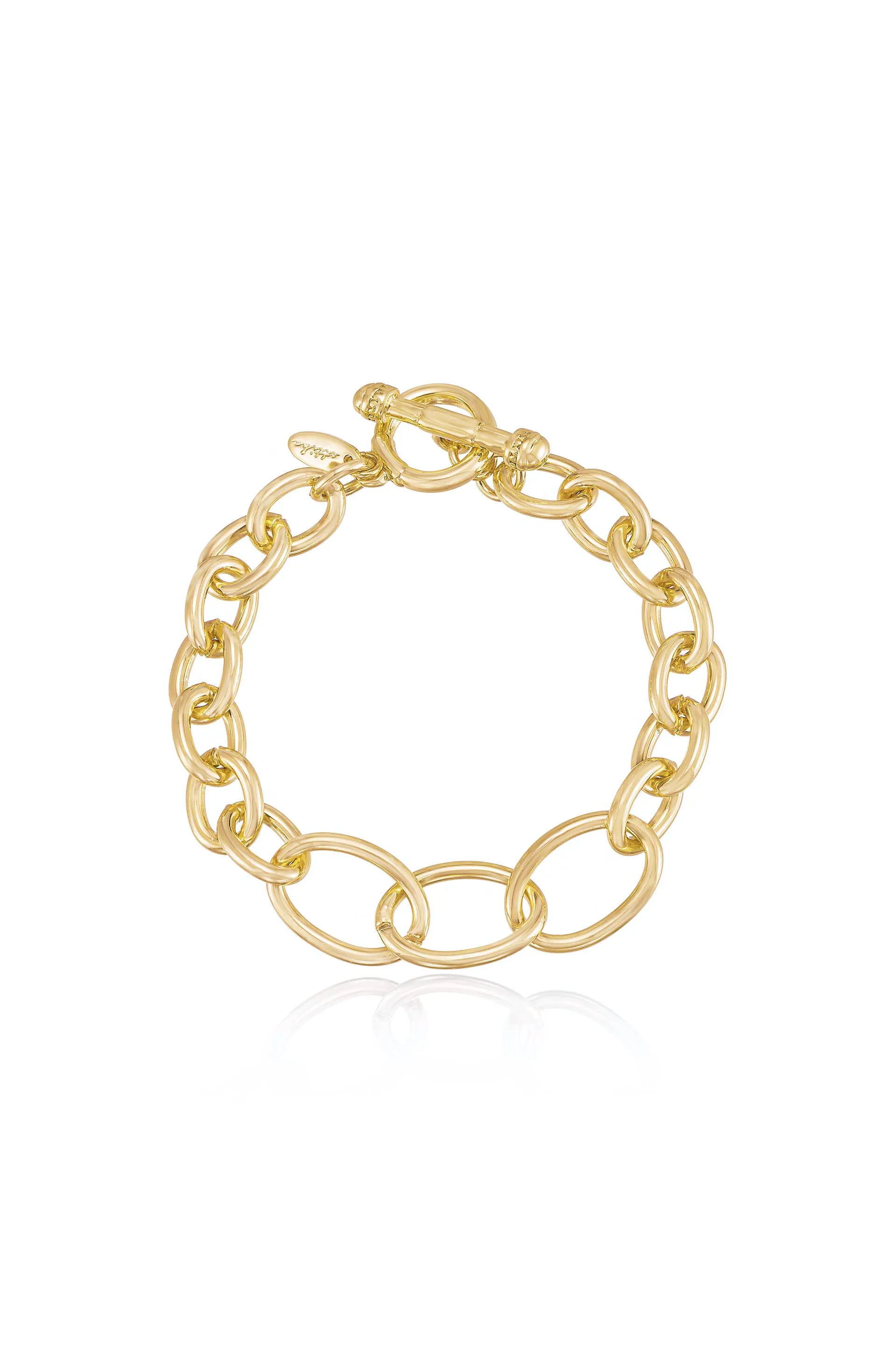 Simple Chain Link Bracelet with Toggle