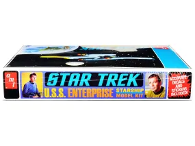 Skill 2 Model Kit U.S.S. Enterprise NCC-1701 Space Ship Star Trek 1/650 Scale Model by AMT