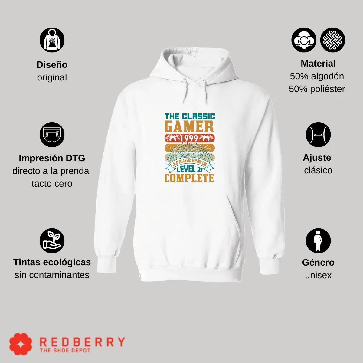 Sudadera Hombre  Hoodie Gamer Videojuegos Frases 039