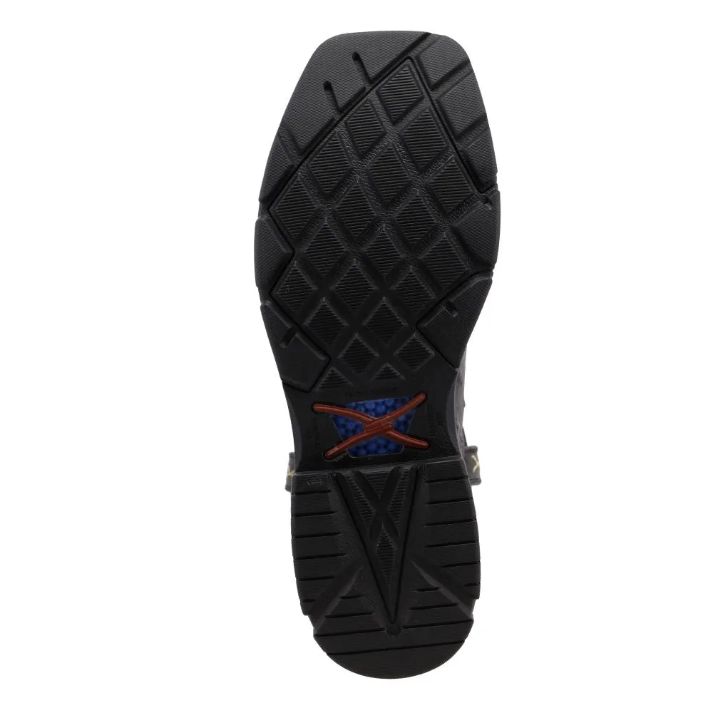 'Twisted X' Men's 11 Western Work EH Comp Toe - Black / Black