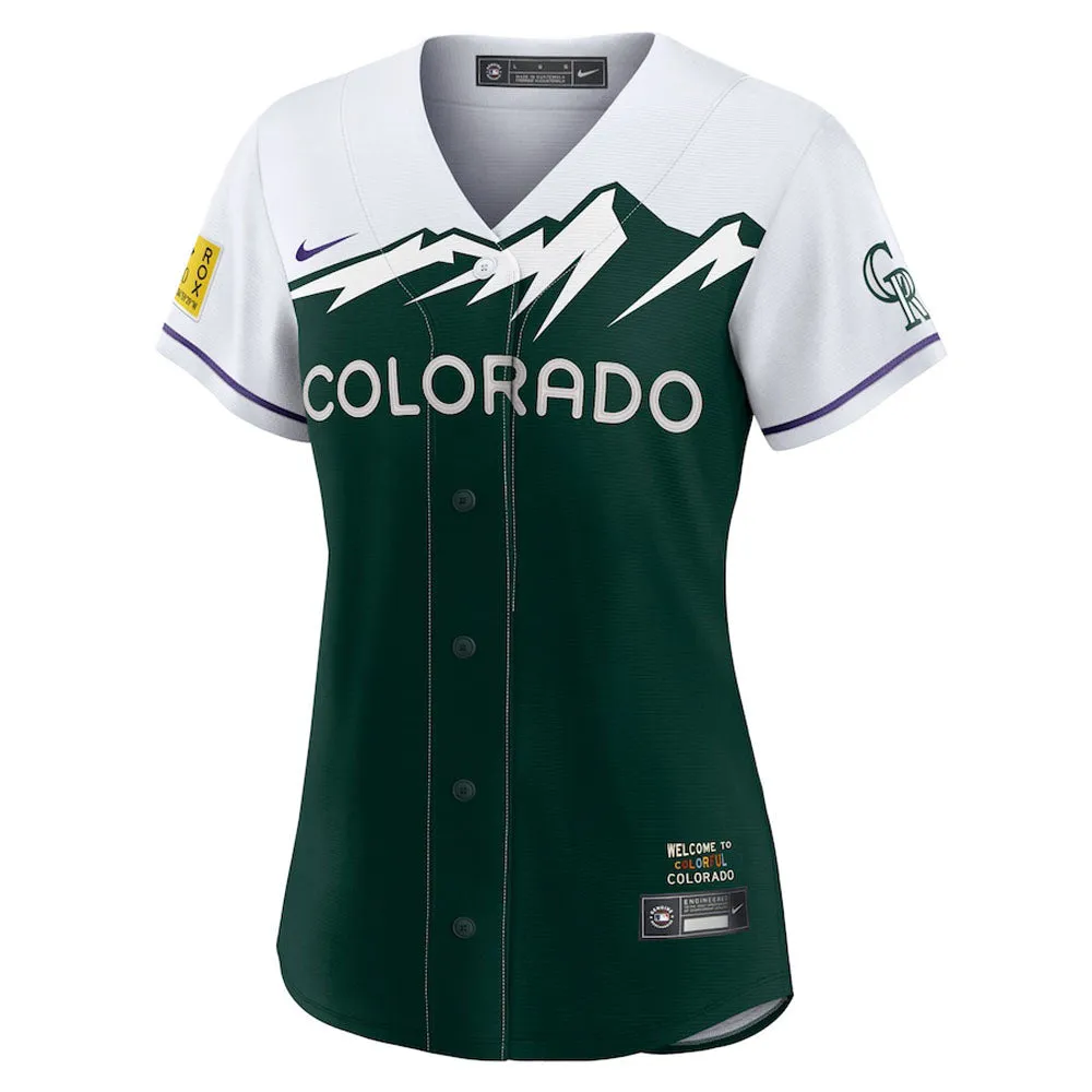 Women's Colorado Rockies Charlie Blackmon City Connect Replica Jersey - Green