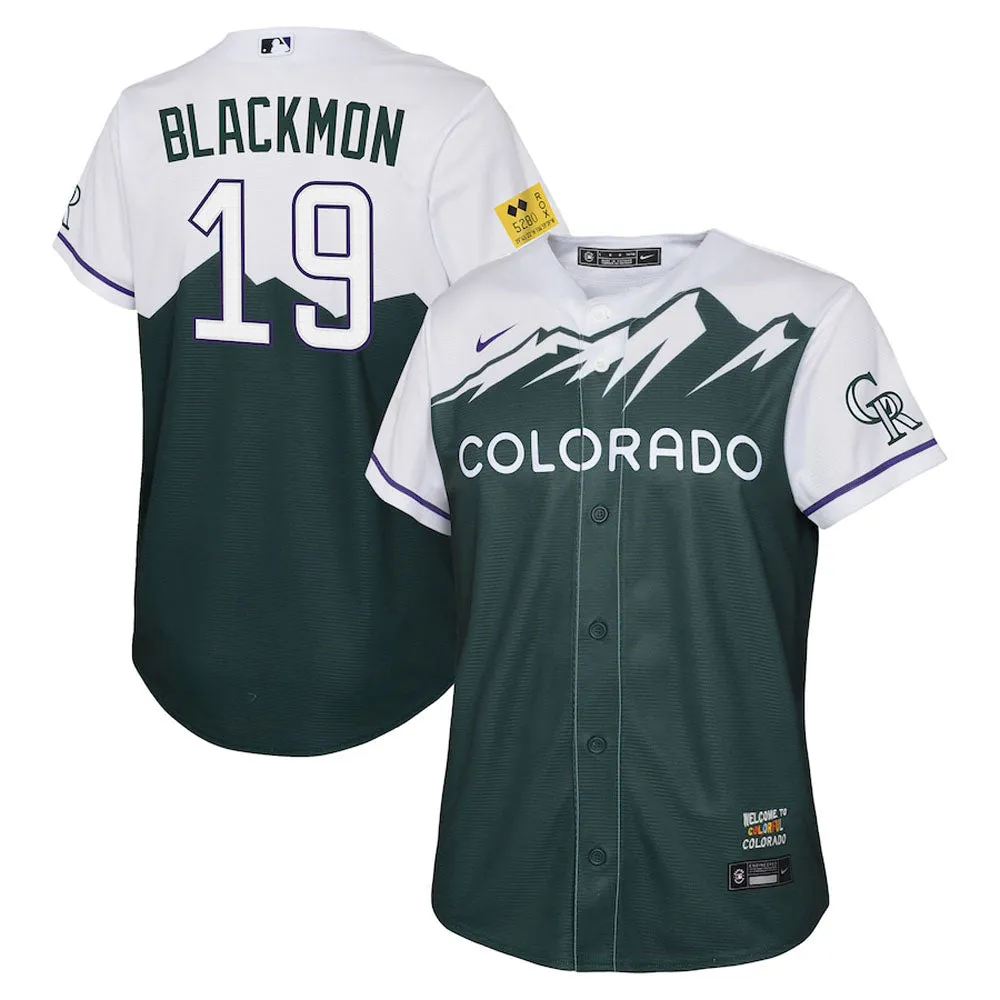 Youth Colorado Rockies Charlie Blackmon City Connect Replica Jersey - Green